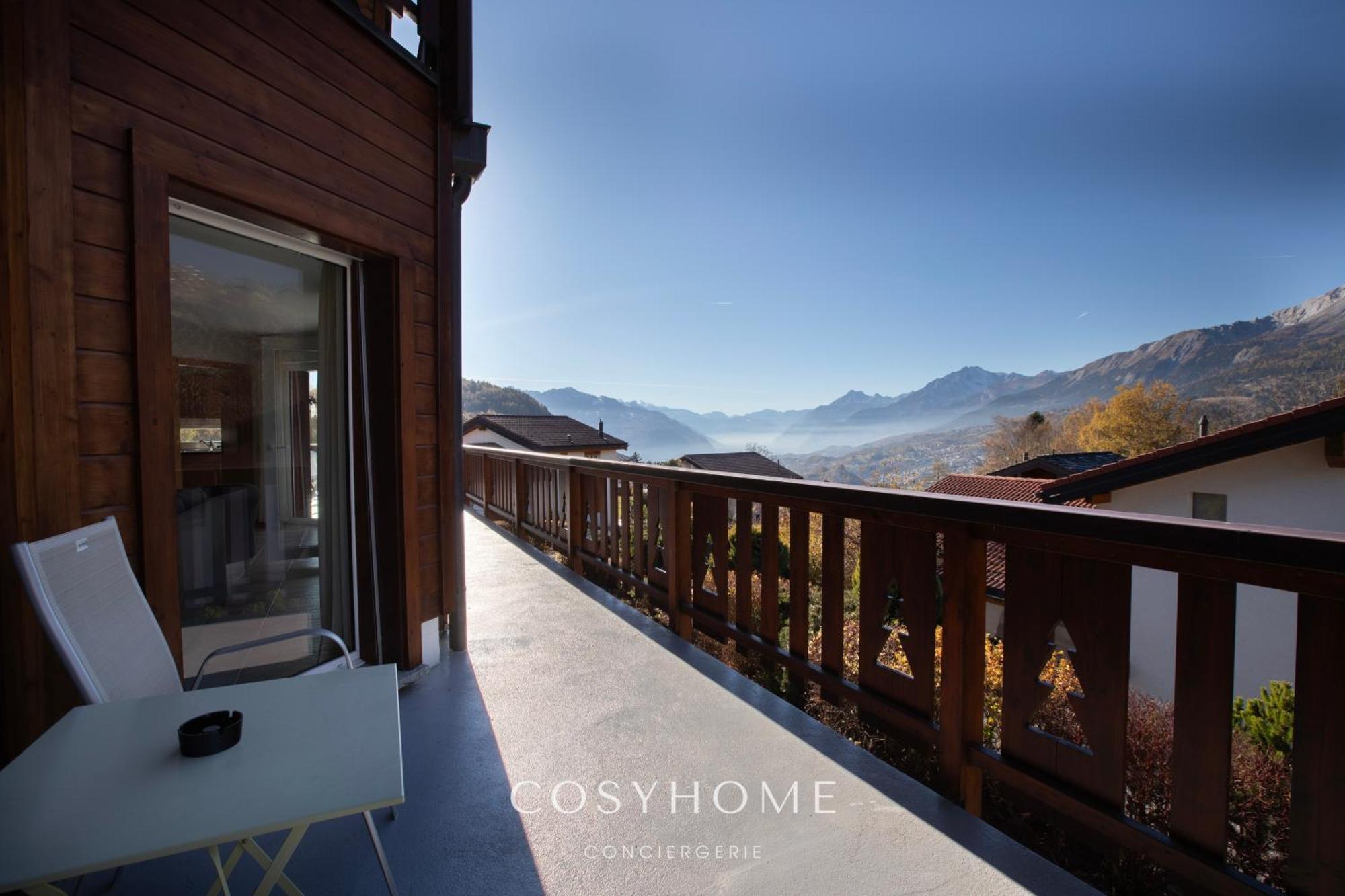 Chalet Des Alpes - Sunset View - Crans-Montana Dış mekan fotoğraf