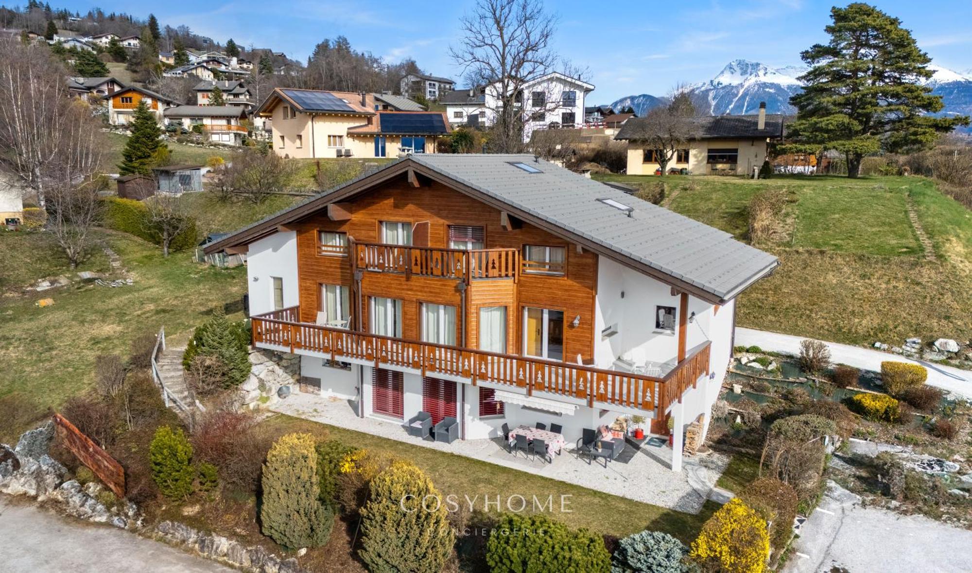 Chalet Des Alpes - Sunset View - Crans-Montana Dış mekan fotoğraf